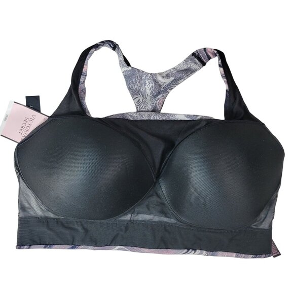 Victoria's Secret Wirefree Sports Bra Gray Pink Size 38DDD Medium Support NWT - Picture 5 of 10